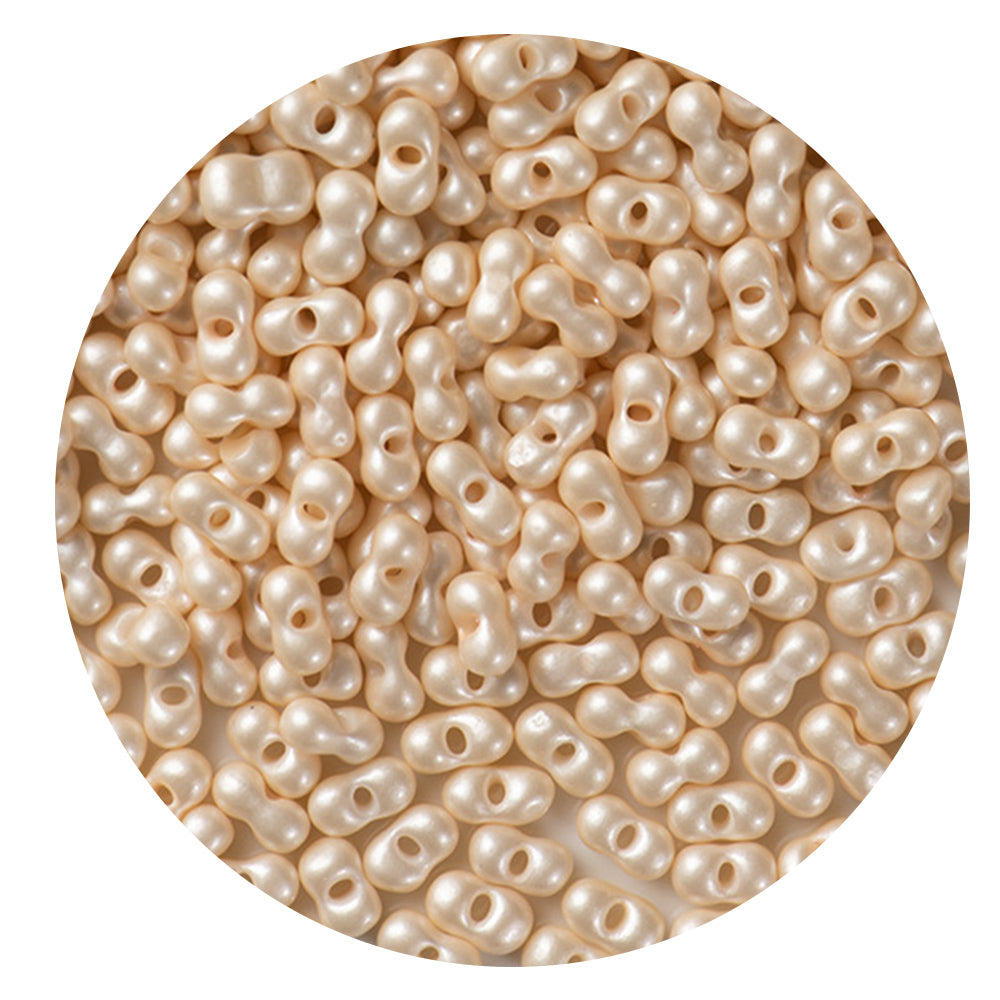 30g Glass Pearlescent Peanut Beads 3*6mm