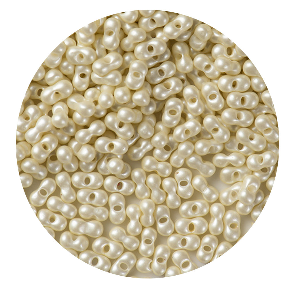 30g Glass Pearlescent Peanut Beads 3*6mm