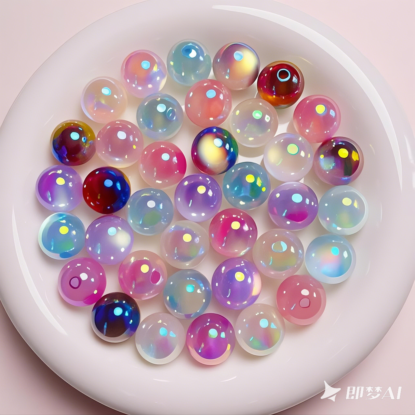 LIVE MIX Acrylic Round Beads