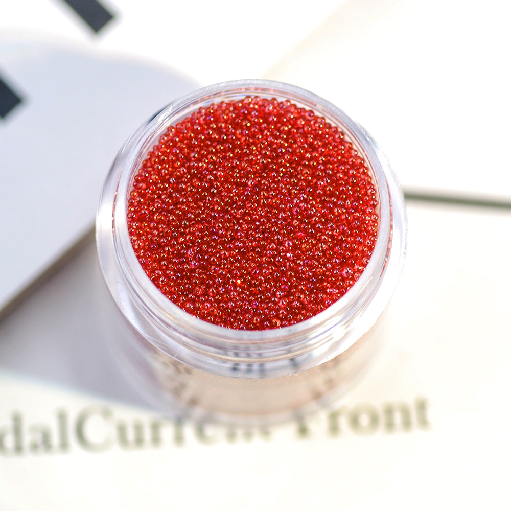 16g Transparent caviar nail art accessories glass non-porous crystal sand