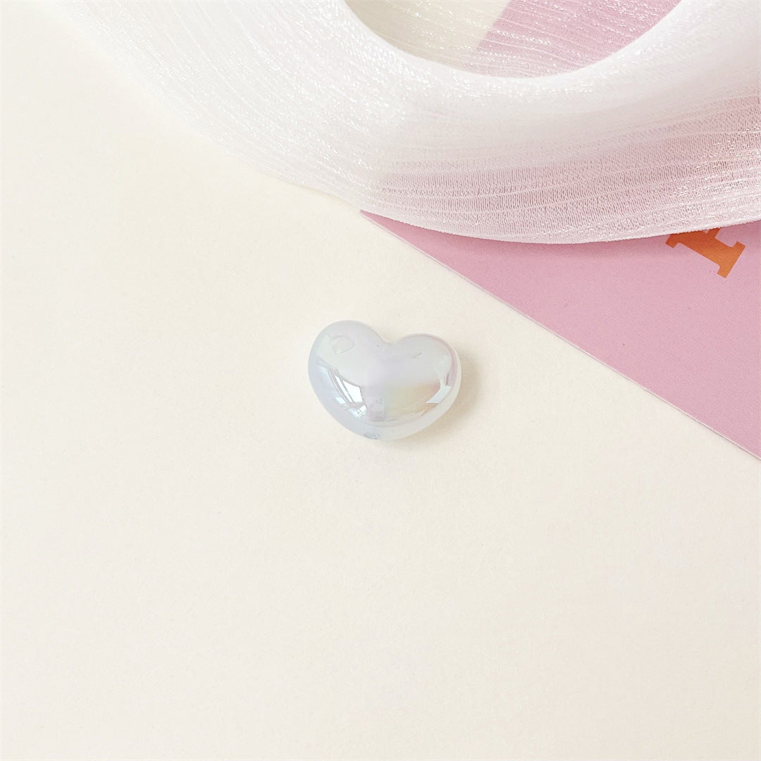 UV Jelly Heart Acrylic Beads