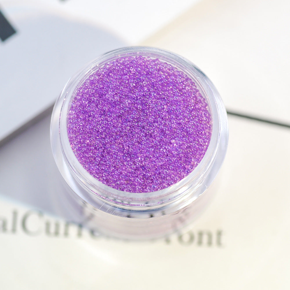 16g Transparent caviar nail art accessories glass non-porous crystal sand