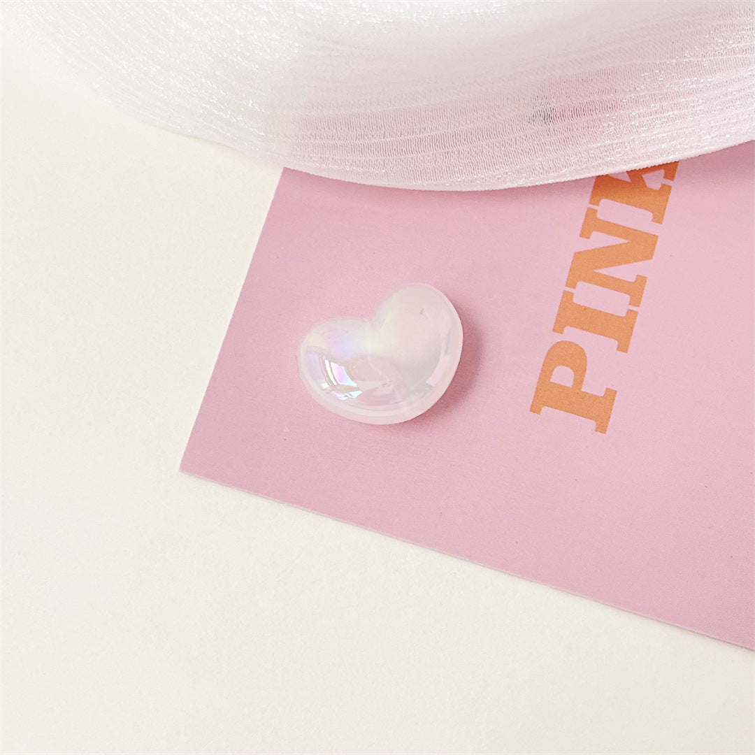UV Jelly Heart Acrylic Beads