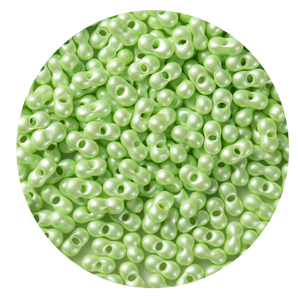 30g Glass Pearlescent Peanut Beads 3*6mm