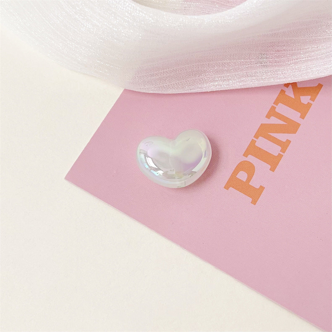 UV Jelly Heart Acrylic Beads