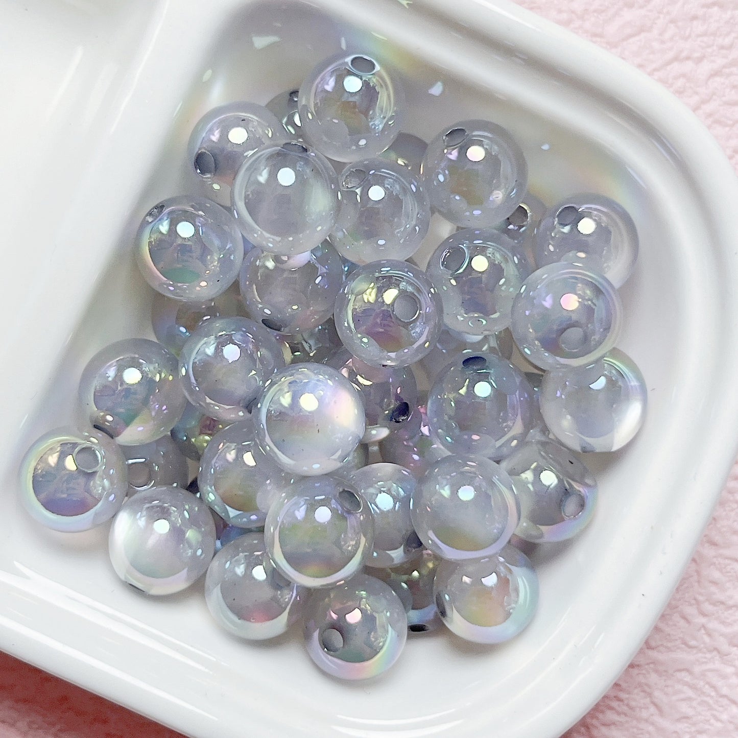 16mm UV Jelly Cat Eye Round beads