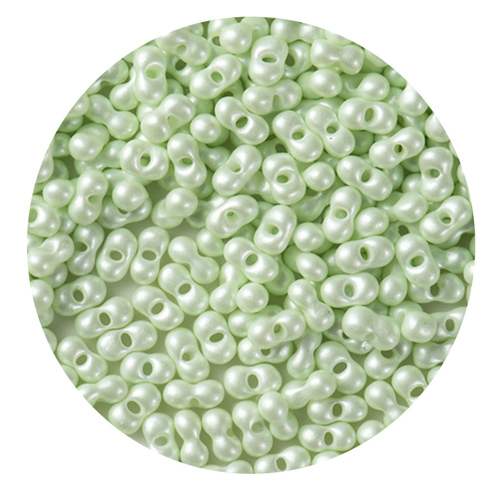 30g Glass Pearlescent Peanut Beads 3*6mm