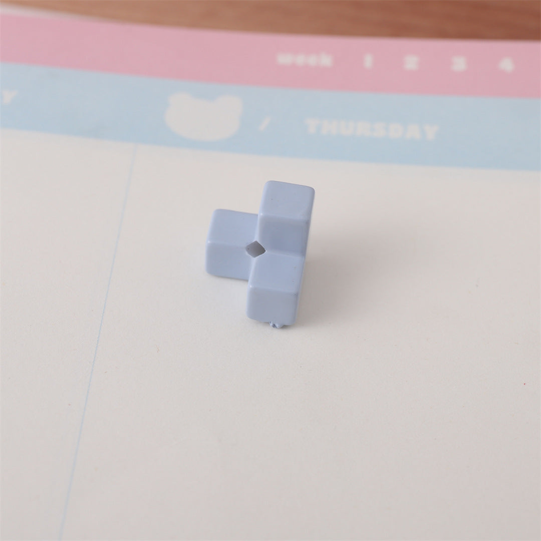 Colorful Puzzle Acrylic Beads