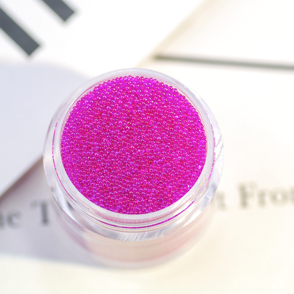 16g Transparent caviar nail art accessories glass non-porous crystal sand