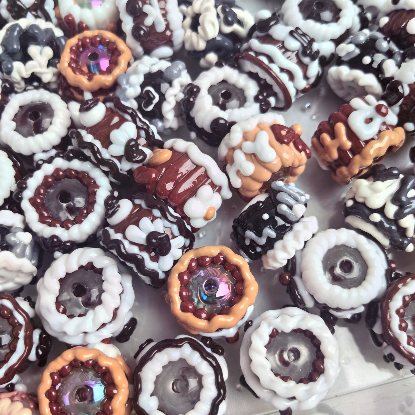 LIVE MIX Heavy oil Hand Painted Beads