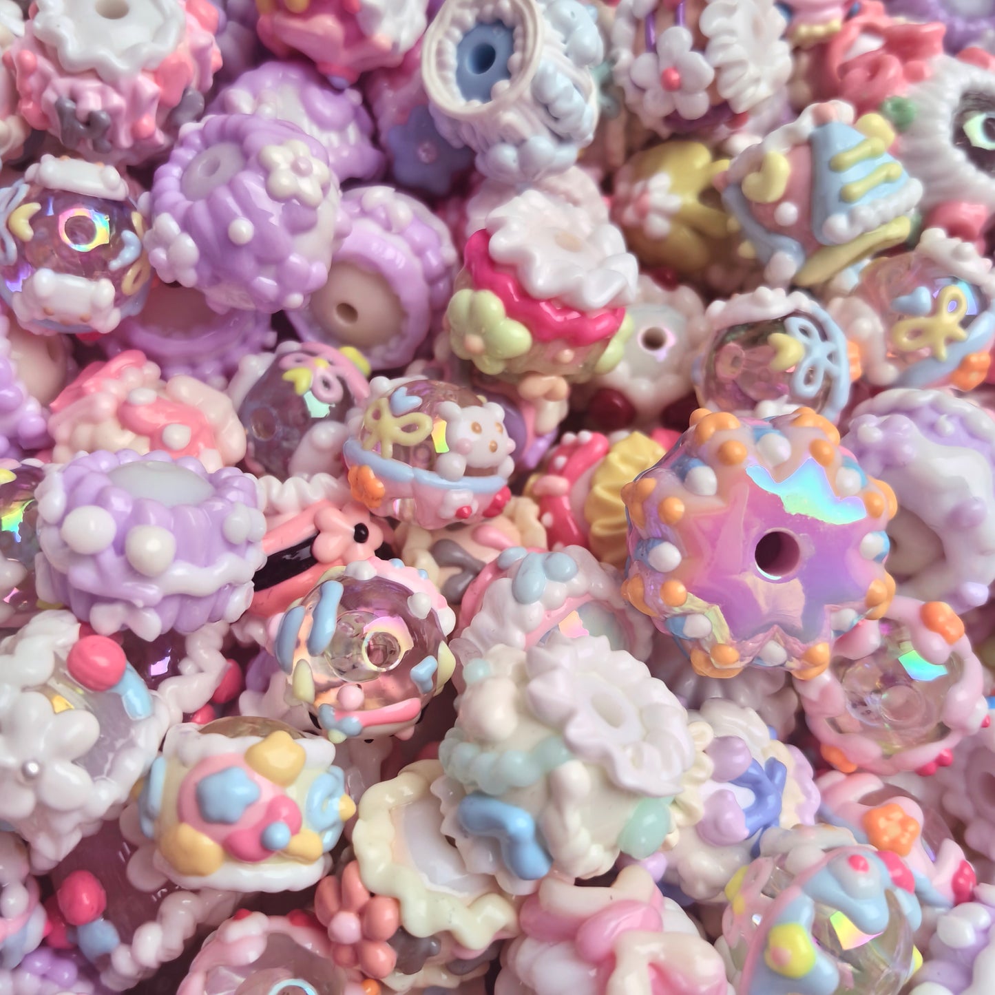 LIVE MIX Heavy oil Hand Painted Beads