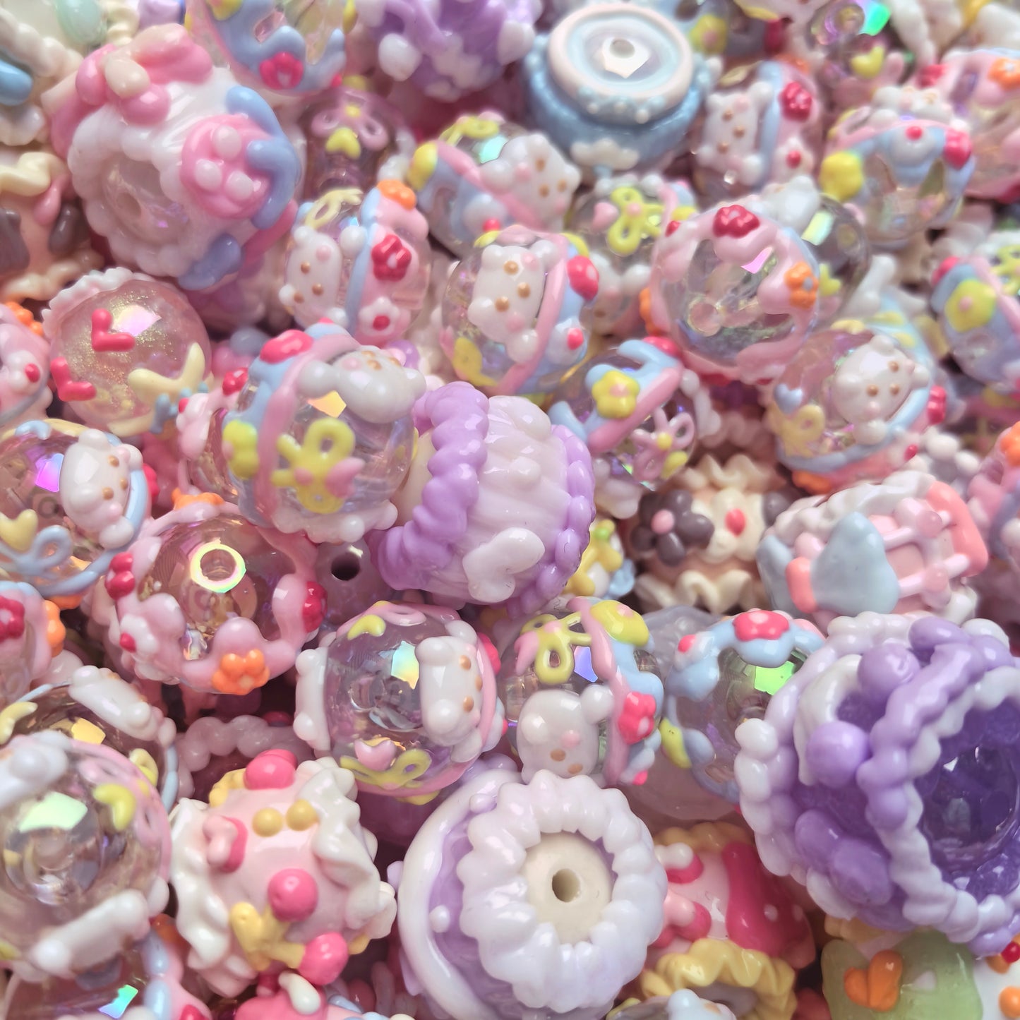 LIVE MIX Heavy oil Hand Painted Beads