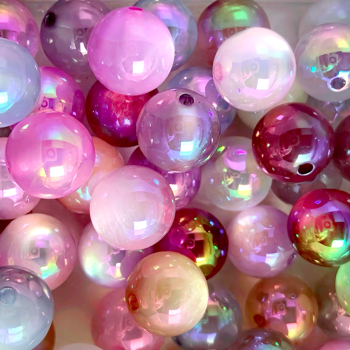 20MM Plating Color Cat Eye Acrylic beads DIY Pen Phone Chain Bracelet UU Studio