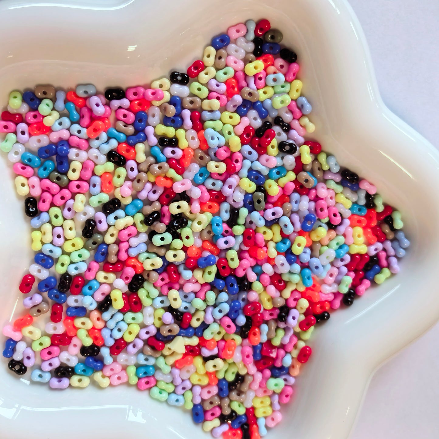 150g Acrylic Colorful Peanut Beads 3*6mm
