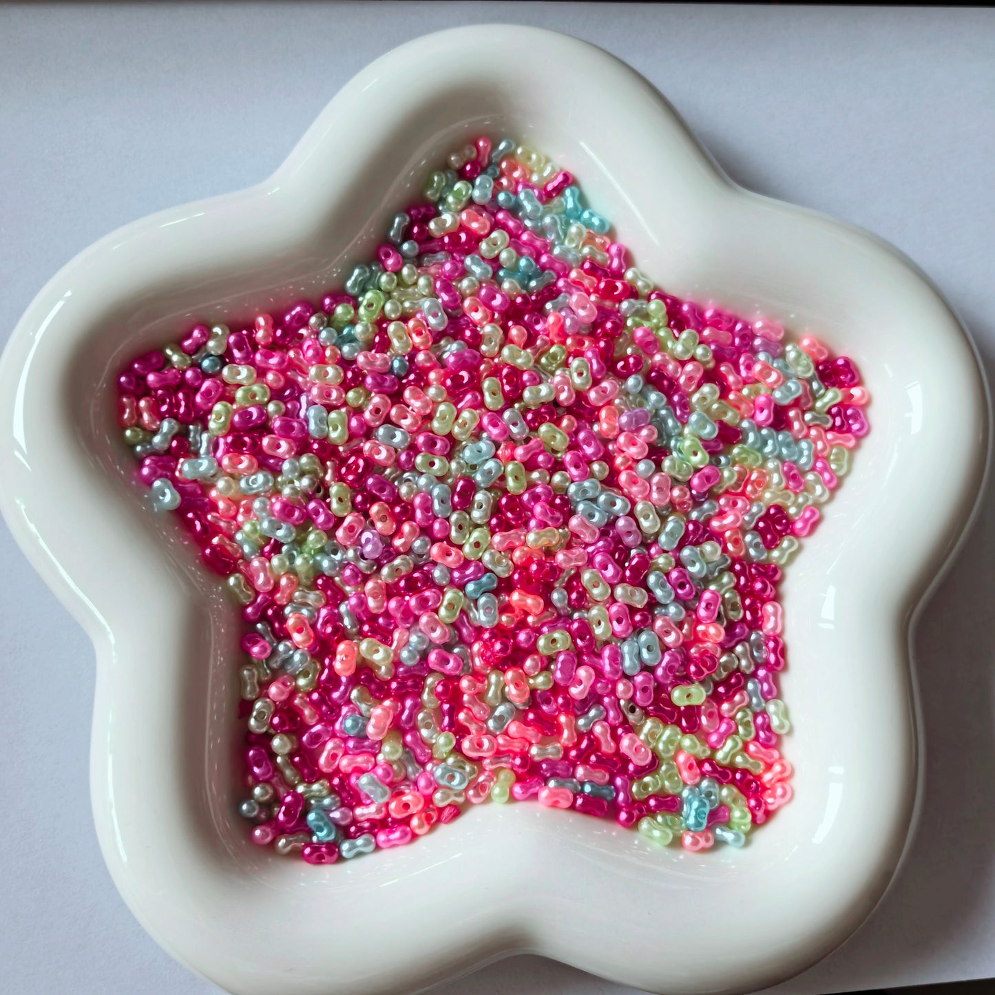 150g Acrylic Colorful Peanut Beads 3*6mm