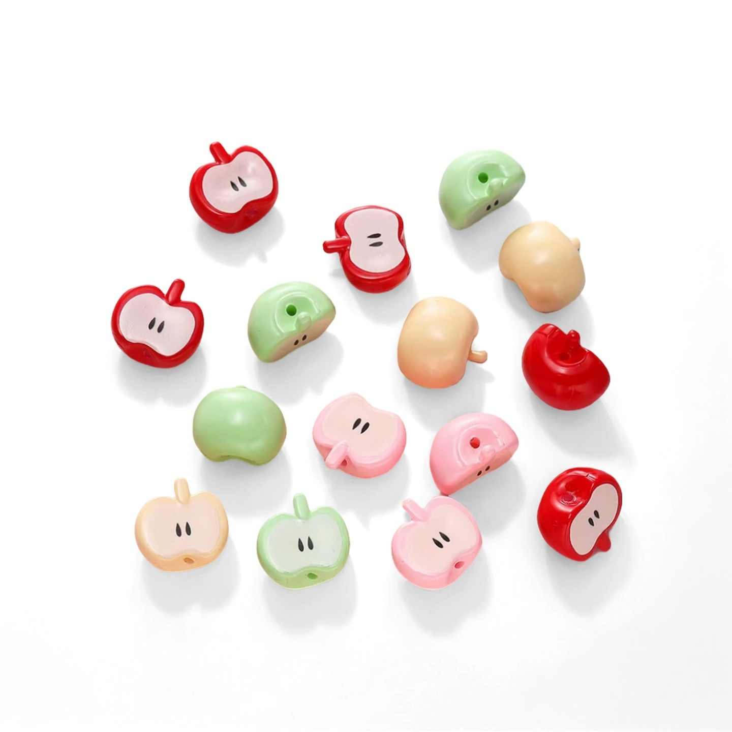 Dopamine-baked Paint Acrylic Apple Beads