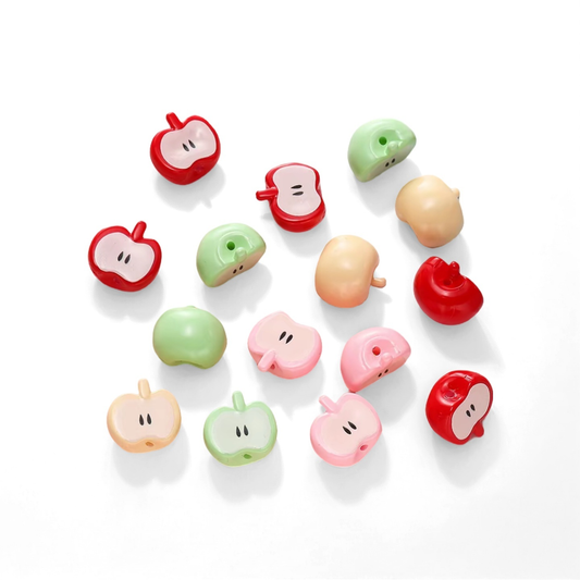 Dopamine-baked Paint Acrylic Apple Beads