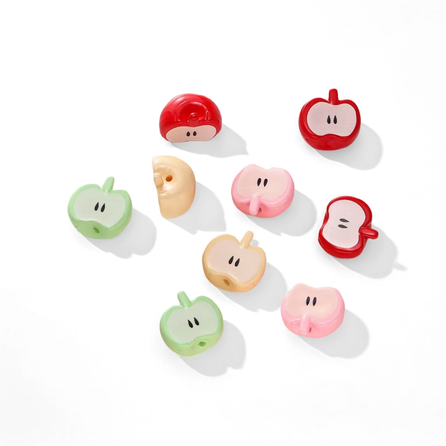 Dopamine-baked Paint Acrylic Apple Beads