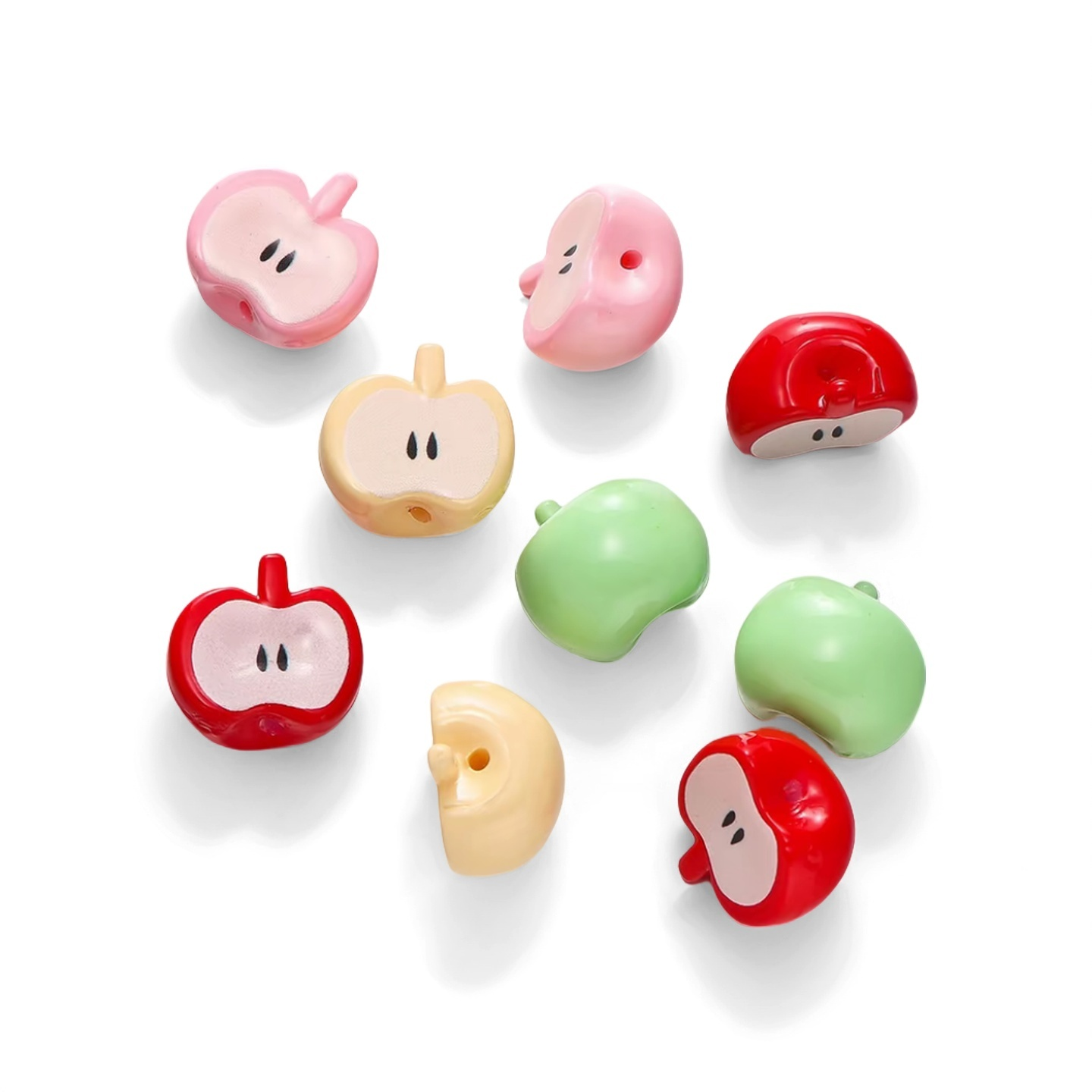 Dopamine-baked Paint Acrylic Apple Beads