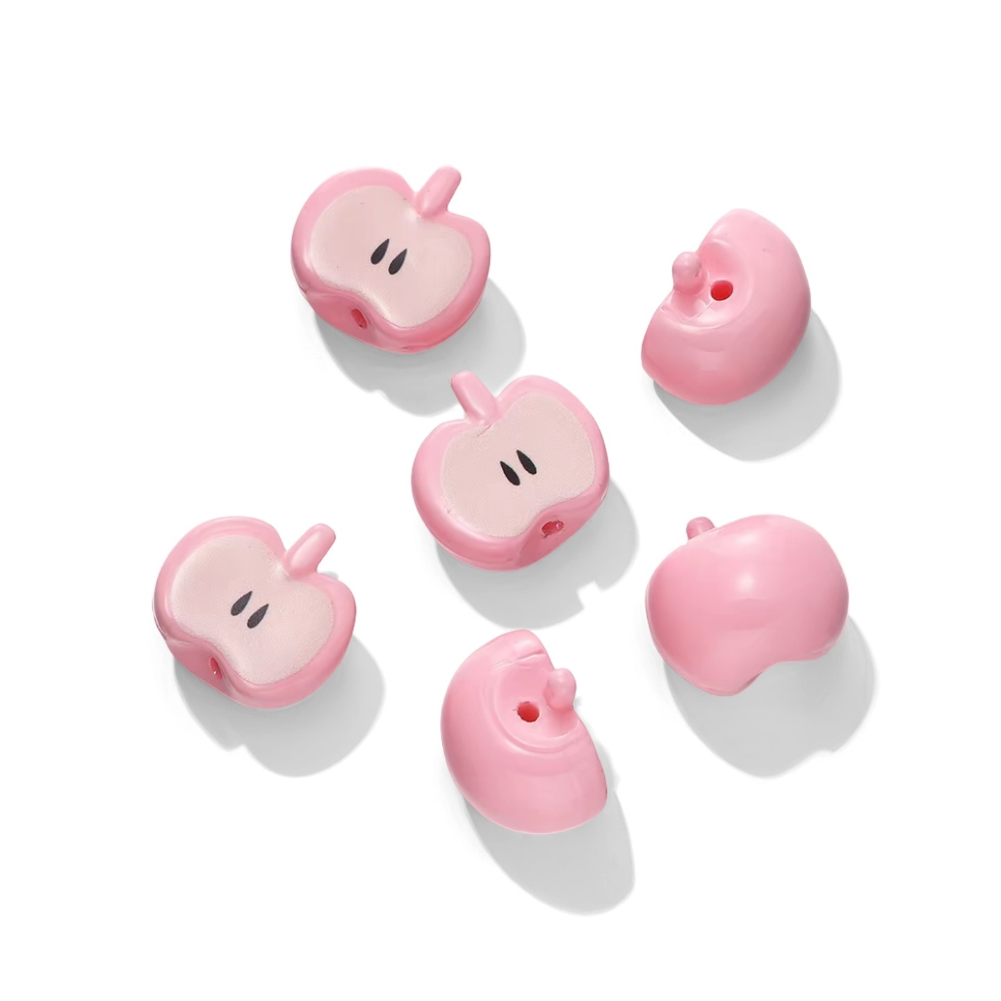 Dopamine-baked Paint Acrylic Apple Beads