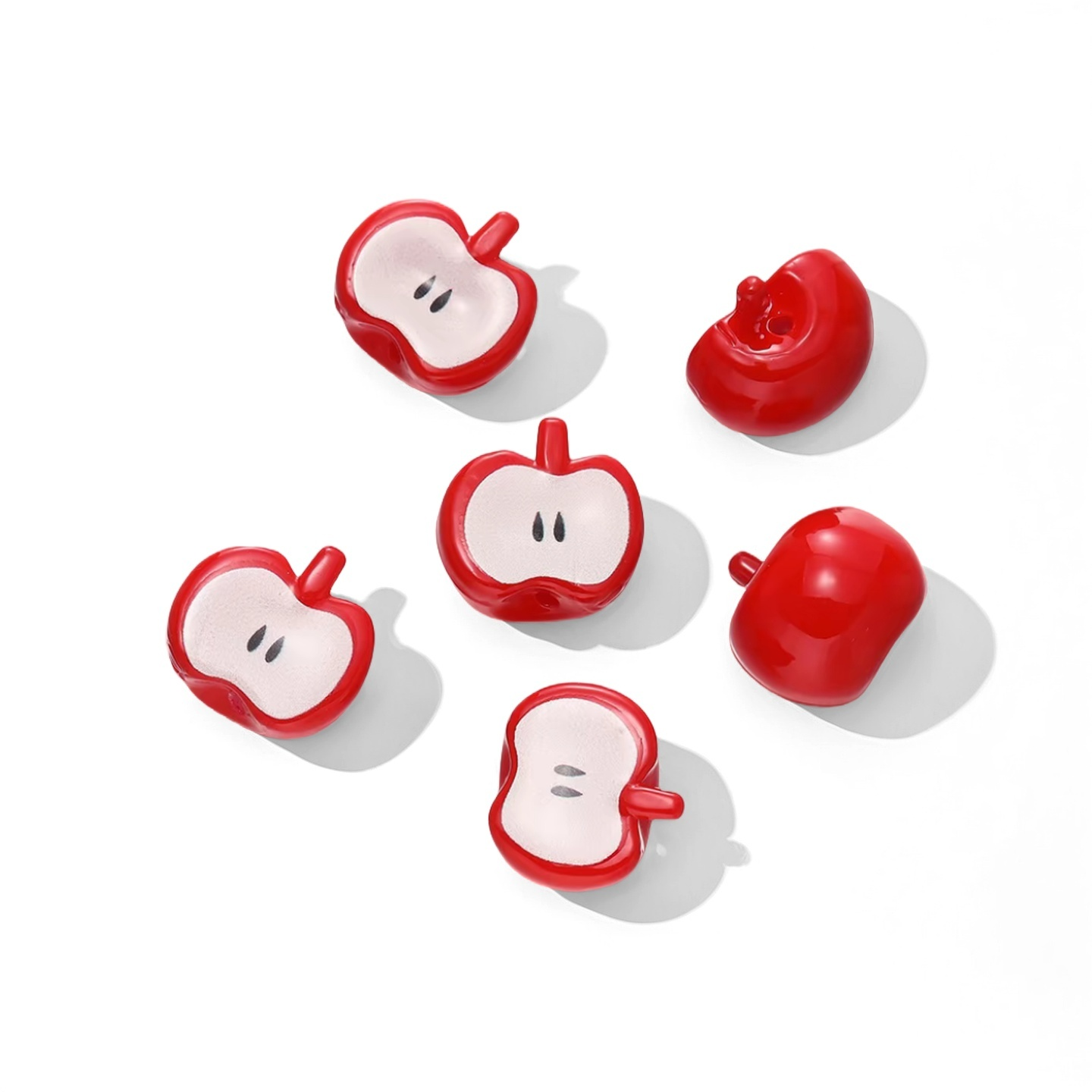 Dopamine-baked Paint Acrylic Apple Beads