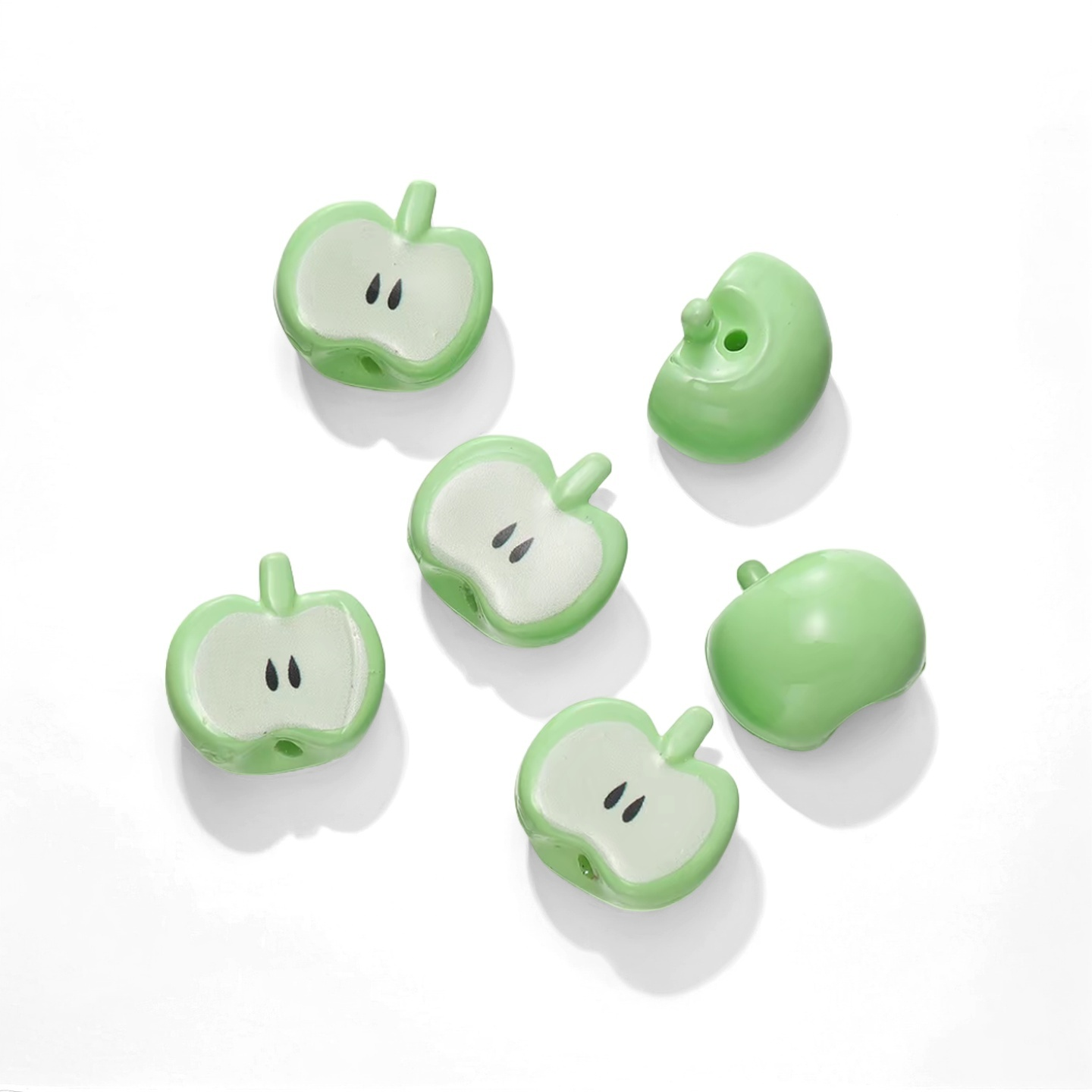 Dopamine-baked Paint Acrylic Apple Beads