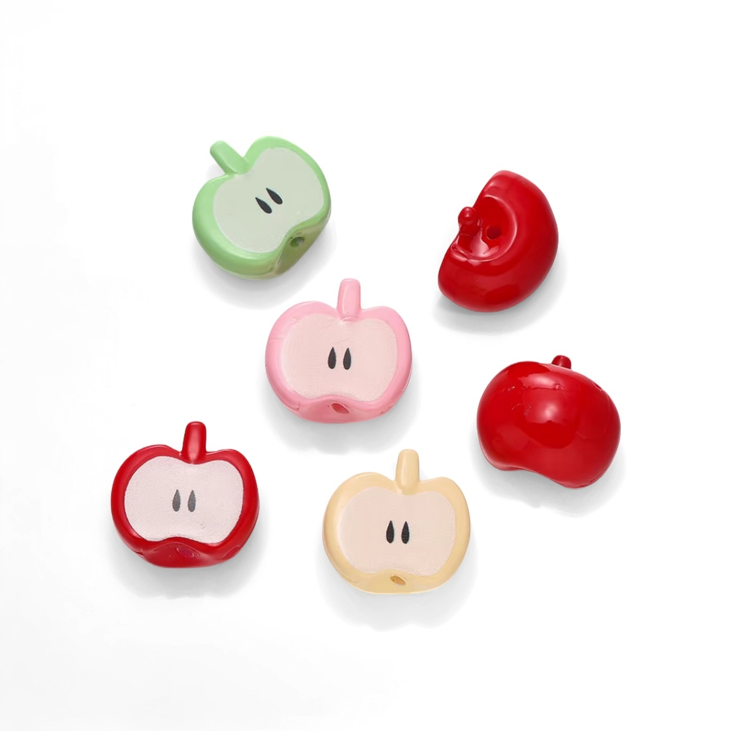 Dopamine-baked Paint Acrylic Apple Beads