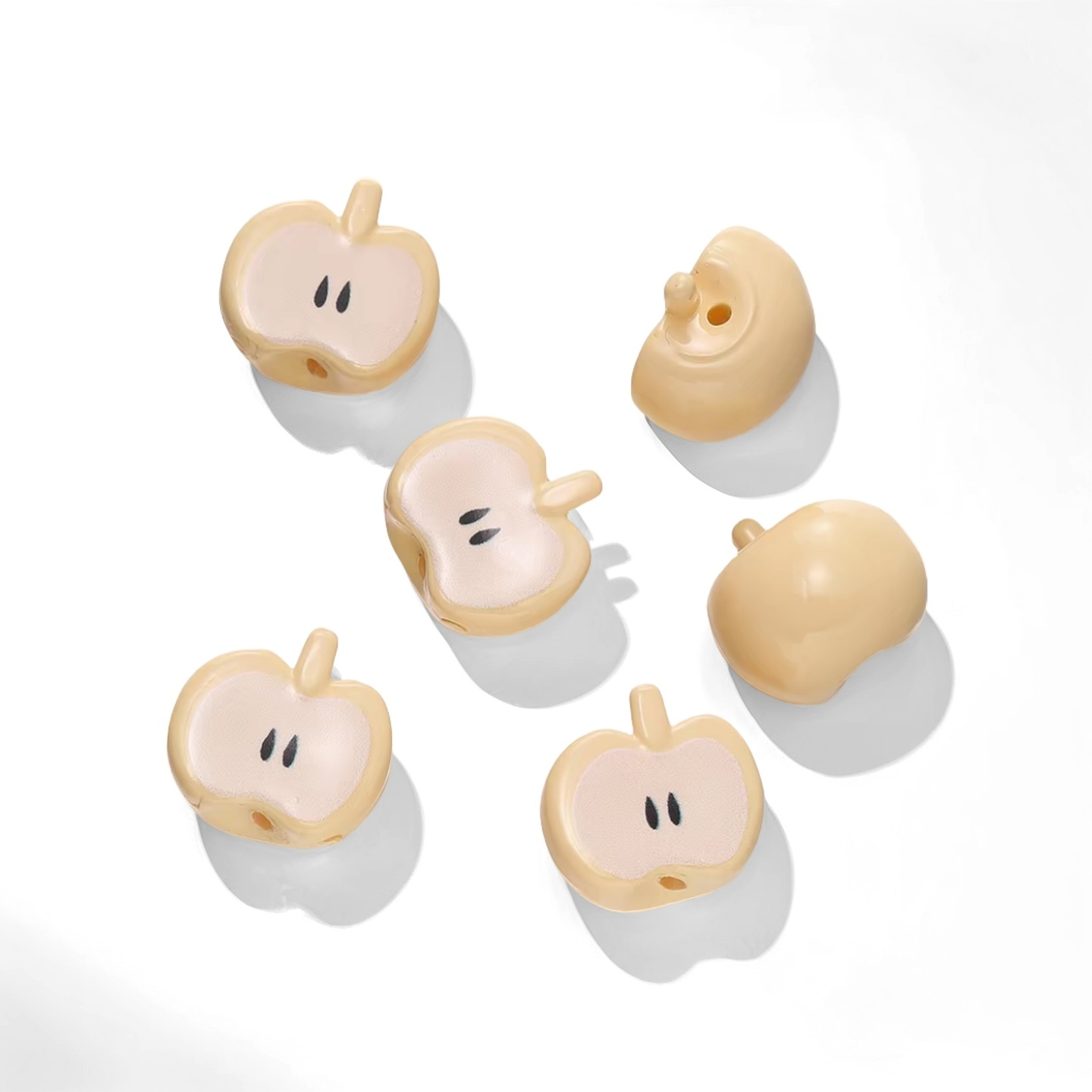 Dopamine-baked Paint Acrylic Apple Beads