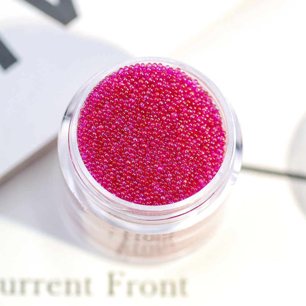 16g Transparent caviar nail art accessories glass non-porous crystal sand