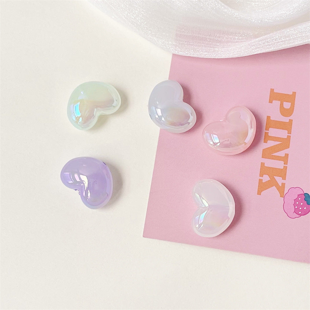 UV Jelly Heart Acrylic Beads