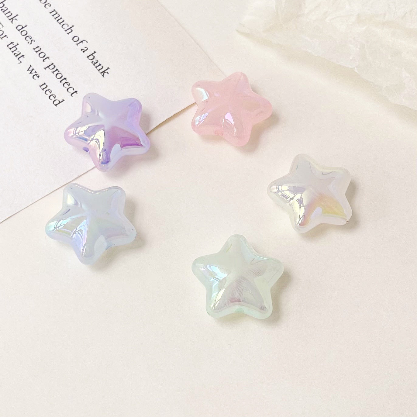 UV Jelly Star Acrylic Beads