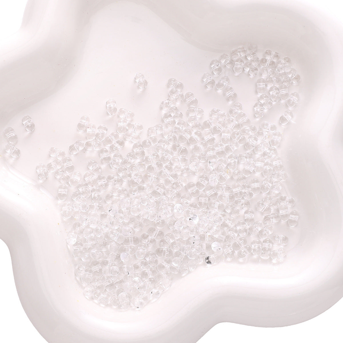 Transparentr Acrylic Pearlescent Peanut Beads 3*6mm