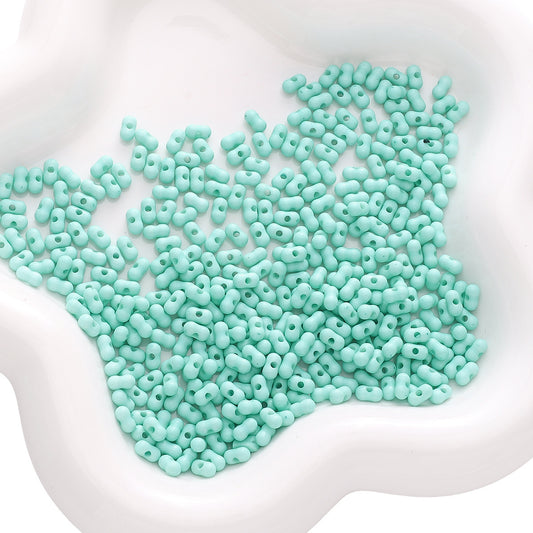 Solid Color Acrylic Pearlescent Peanut Beads 3*6mm