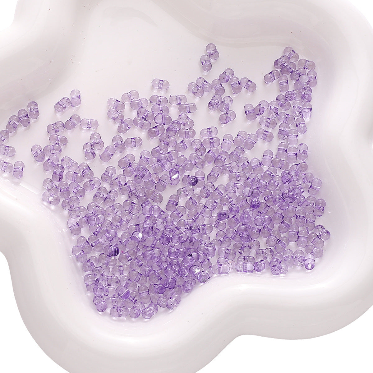 Transparentr Acrylic Pearlescent Peanut Beads 3*6mm