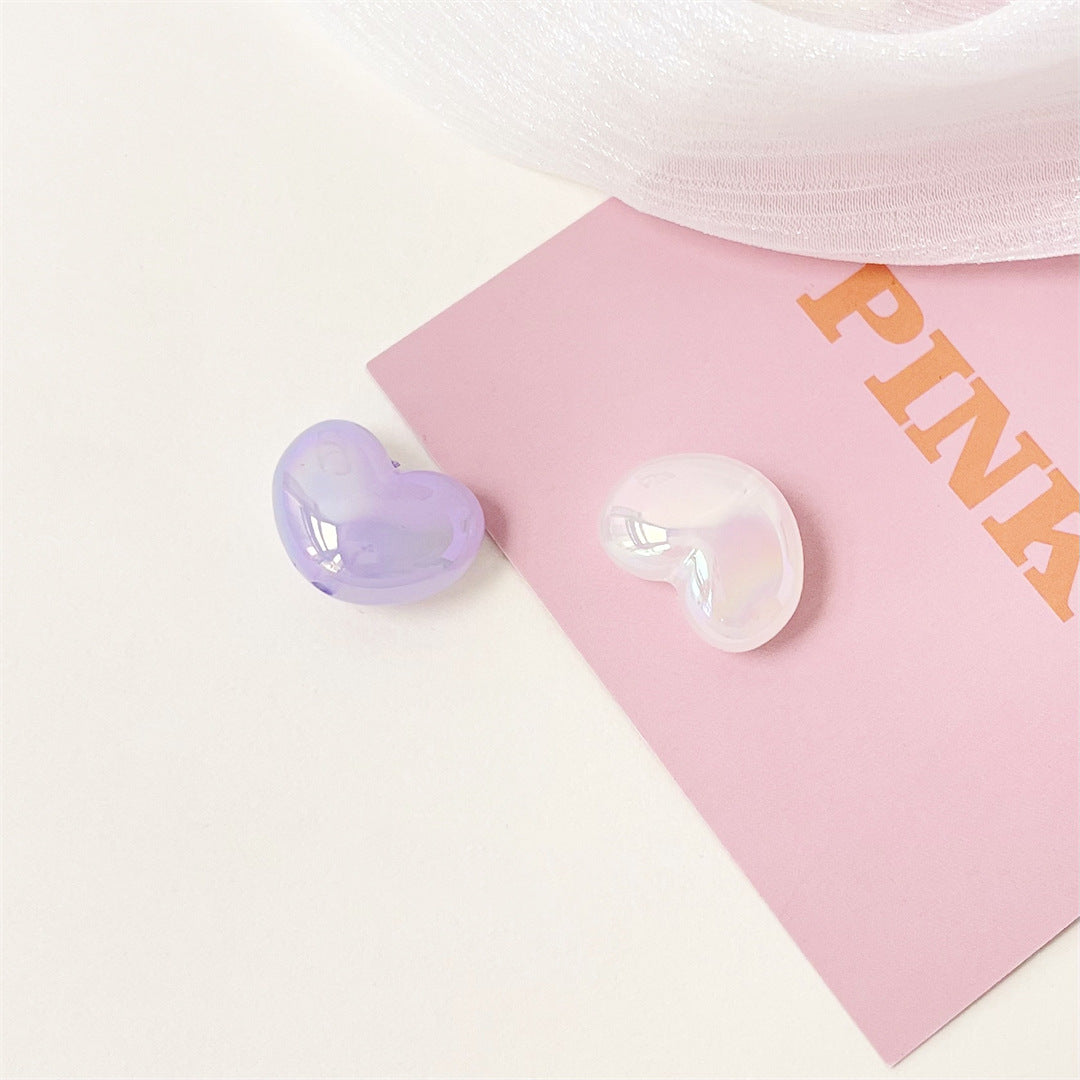 UV Jelly Heart Acrylic Beads