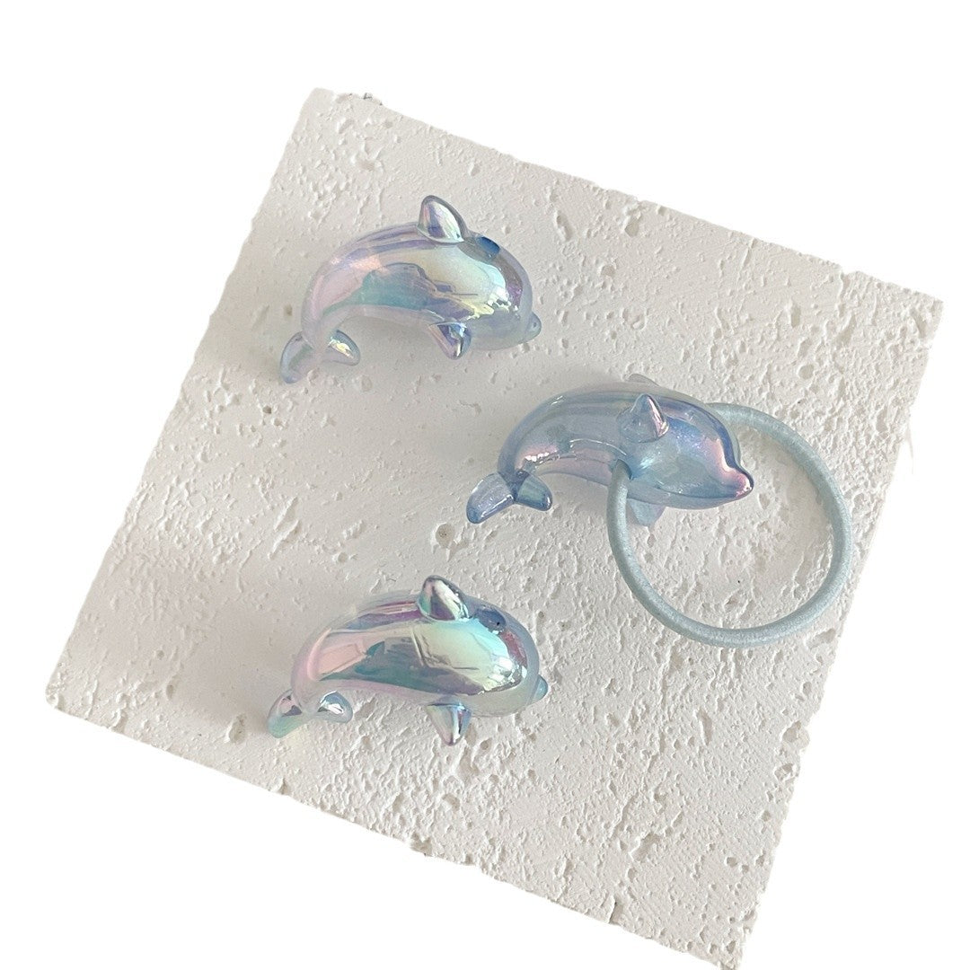Acrylic two-color UV-coated Dolphin Beads