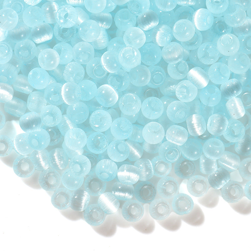 4mm Glass Cat Eye Color Seed Beads