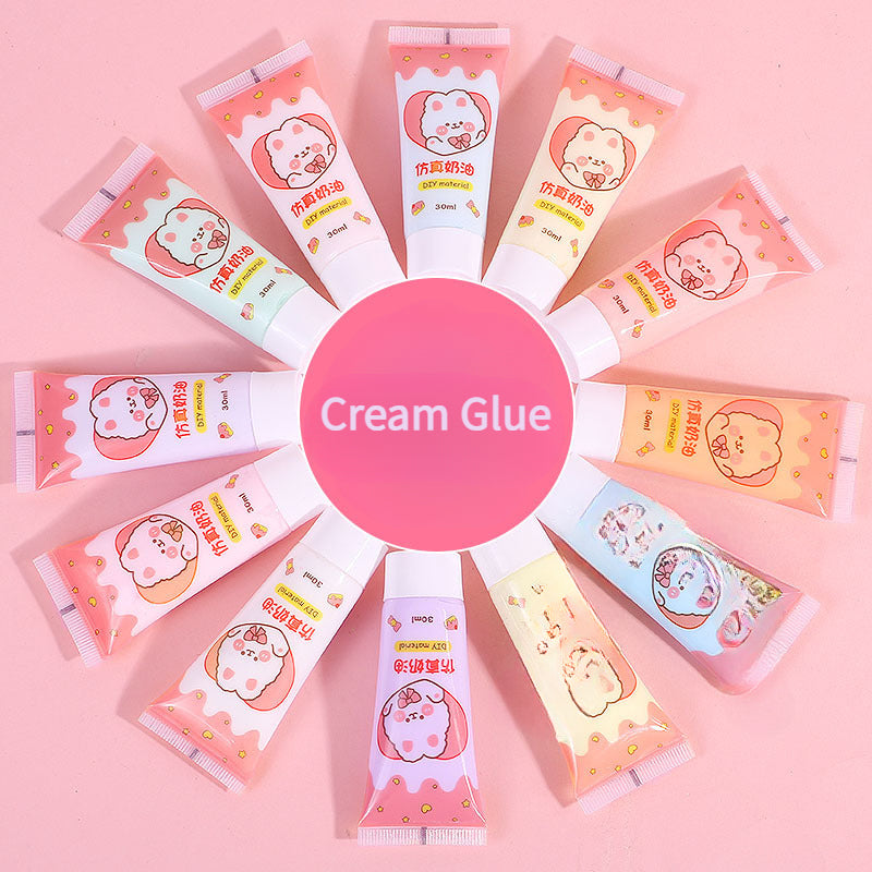 Handcrafted Cream Glue for DIY Phone Cover Hair Accessory