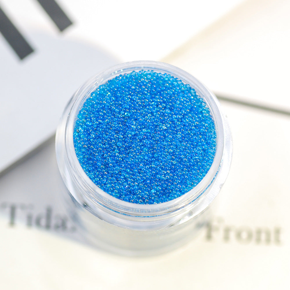 16g Transparent caviar nail art accessories glass non-porous crystal sand