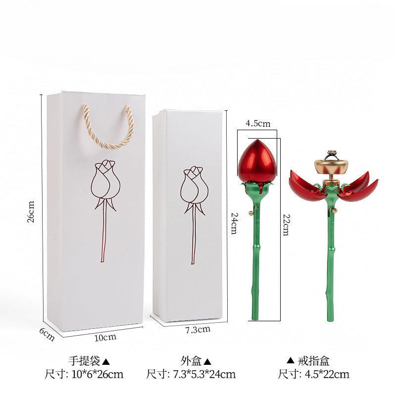 Rose Gift Box & Ring Props Proposing and confessing on Valentine's Day