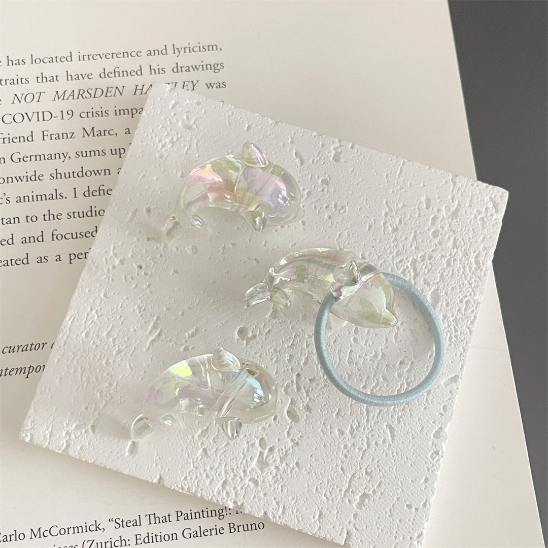 Acrylic two-color UV-coated Dolphin Beads