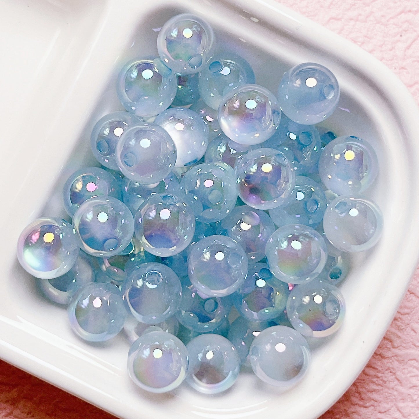 16mm UV Jelly Cat Eye Round beads
