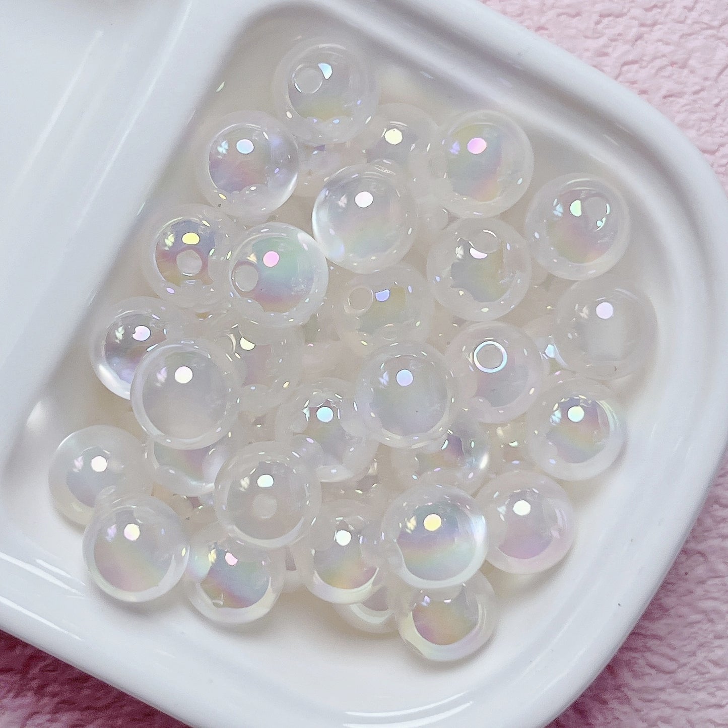 16mm UV Jelly Cat Eye Round beads