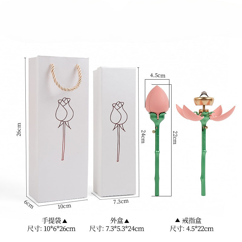 Rose Gift Box & Ring Props Proposing and confessing on Valentine's Day
