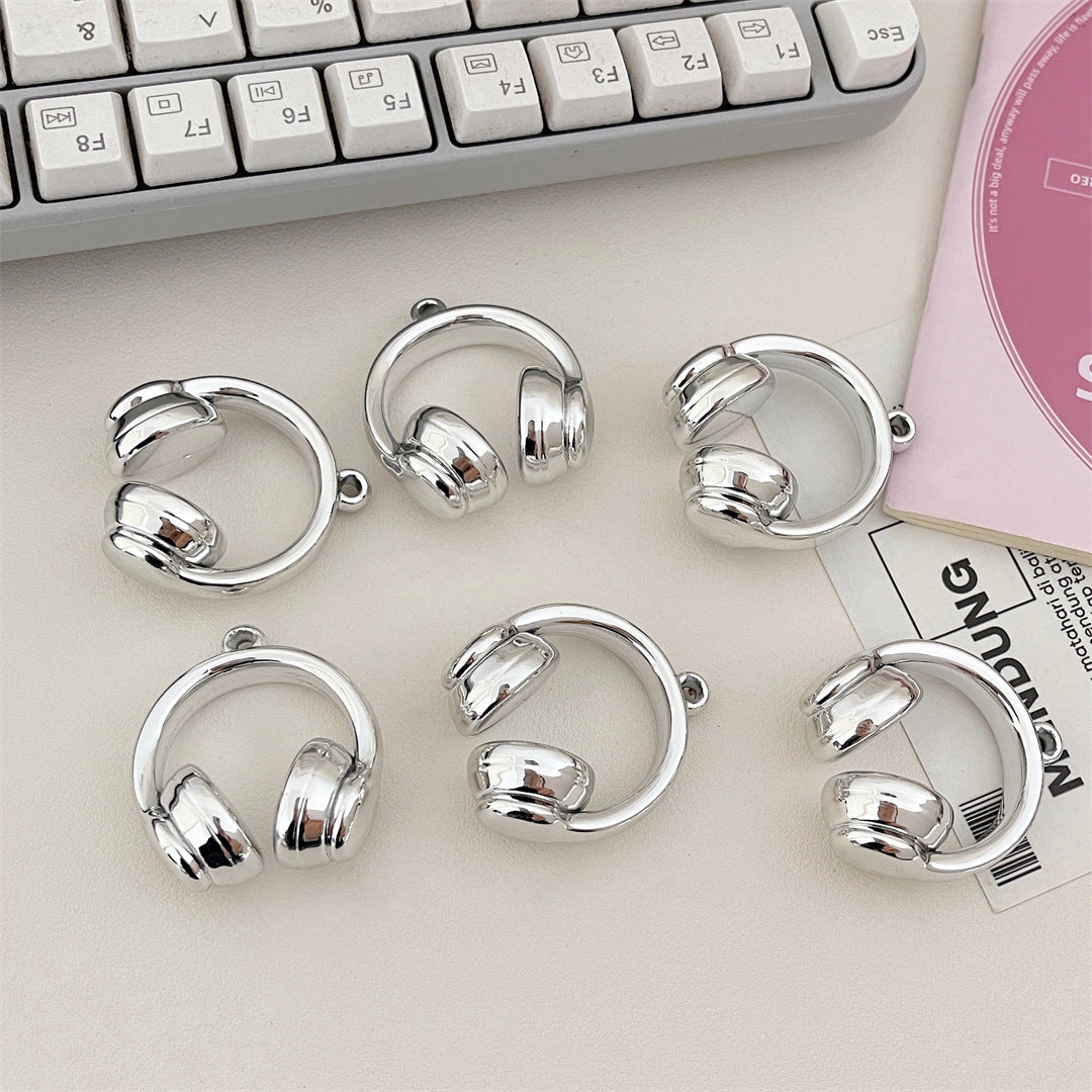 UV Gradient color Headphones Acrylic Beads Pendant