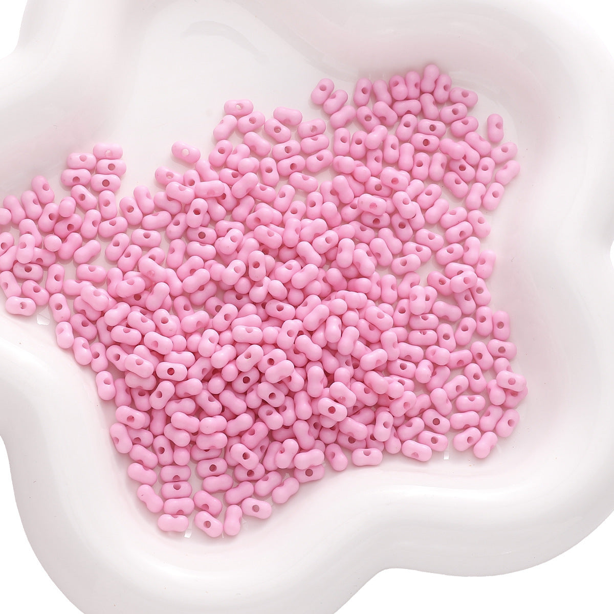 Solid Color Acrylic Pearlescent Peanut Beads 3*6mm