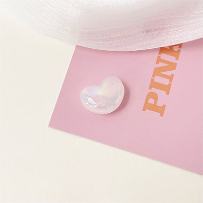 UV Jelly Heart Acrylic Beads