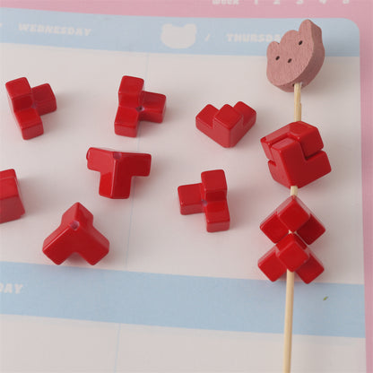 Colorful Puzzle Acrylic Beads
