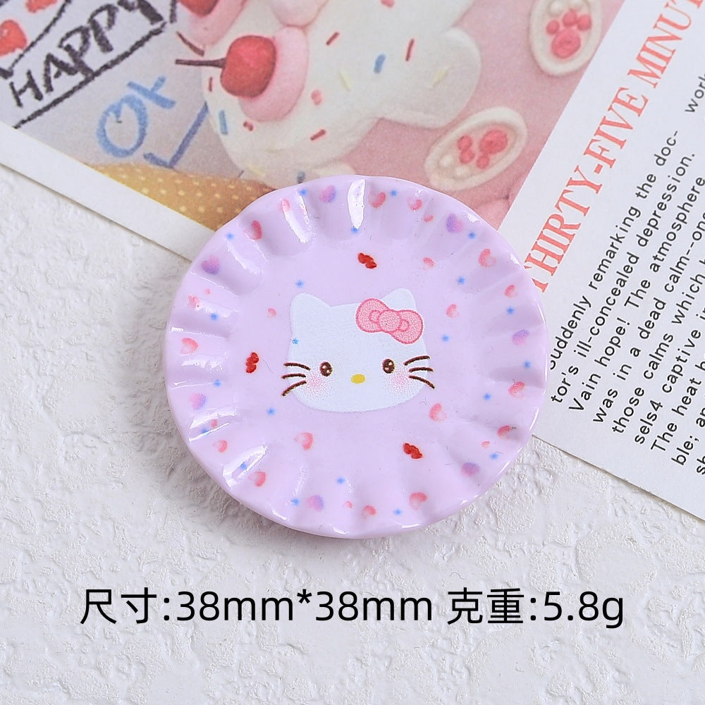 Mix 20pcs Cute Hello Kitty Plate Creative Food Charm