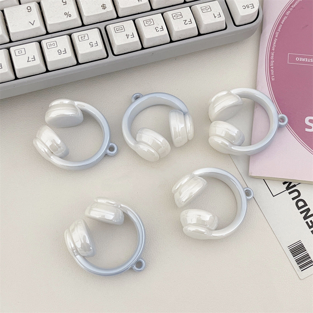 5PCS Acrylic UV Gradient color Headphones Beads